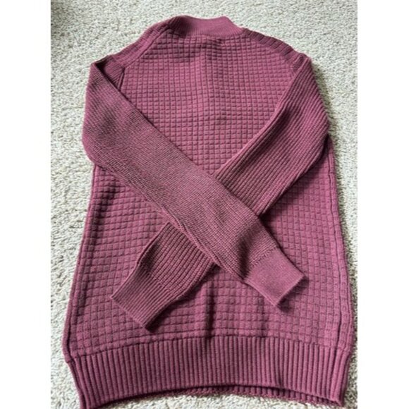 Ethan Pierce Mens Button Detail Knit Long Sleeve Pull Over Burgundy Size Small - Picture 11 of 14